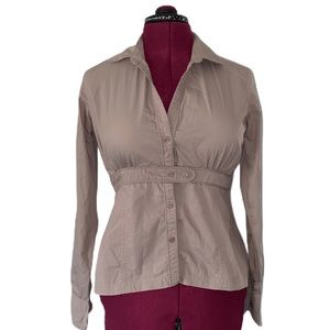 💢5/$20 Coupe Collection Taupe Color Dress Shirt